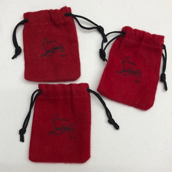Christian Louboutin Other - Christian Louboutin Mini Dustbags Heel Taps Jewelry Lot of Three